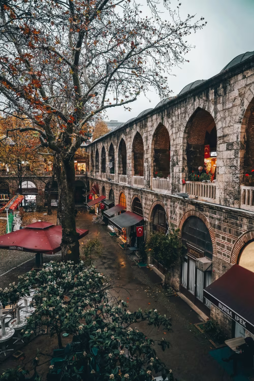Autumn Serenity in a Historic Ottoman Courtyard
